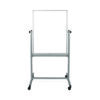 Mobile Magnetic Whiteboard, 36" x 68", White Surface, Satin Aluminum Frame