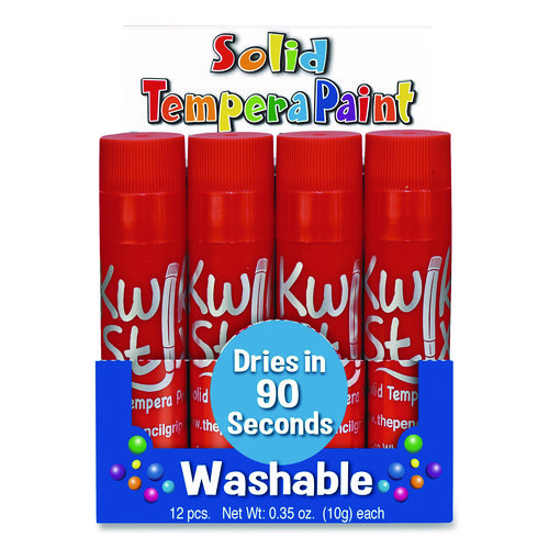 Kwik Stix Single Color Pack, 0.7" x 3.5", Red, 12/Pack, 12 Packs/Carton