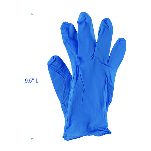 Disposable General-Purpose Powder-Free Nitrile Gloves, X-Large, Blue, 5 mil, 100/Box