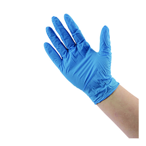 Disposable General-Purpose Powder-Free Nitrile Gloves, X-Large, Blue, 5 mil, 100/Box