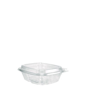 ClearPac SafeSeal Tamper-Resistant/Evident Containers, Domed Lid, 8 oz, Clear, Plastic, 100/Bag, 2 Bags/Carton