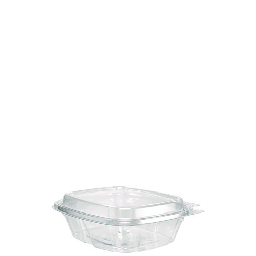 ClearPac SafeSeal Tamper-Resistant/Evident Containers, Domed Lid, 8 oz, Clear, Plastic, 100/Bag, 2 Bags/Carton