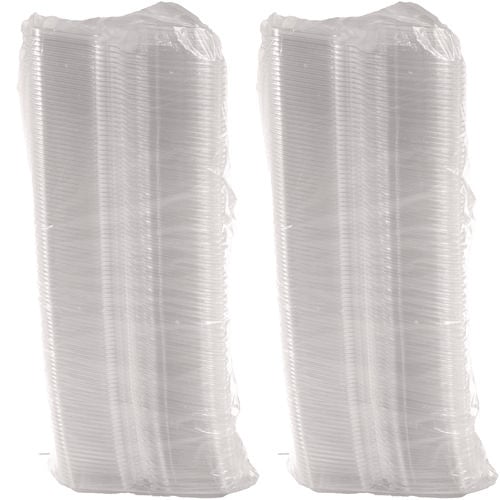 ClearPac SafeSeal Tamper-Resistant/Evident Containers, Domed Lid, 8 oz, Clear, Plastic, 100/Bag, 2 Bags/Carton