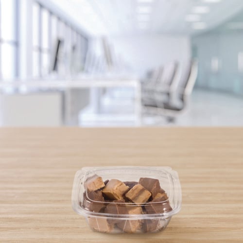 ClearPac SafeSeal Tamper-Resistant/Evident Containers, Domed Lid, 8 oz, Clear, Plastic, 100/Bag, 2 Bags/Carton
