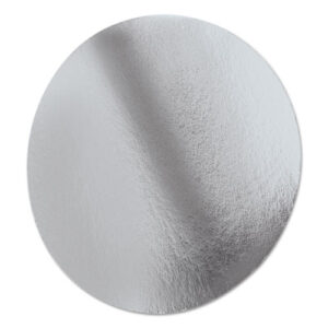 Foil Laminated Board Lids, 8.25" Diameter, Silver, Aluminum, 500/Carton