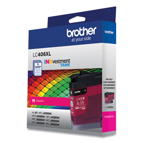 Brother INKvestment LC406XLM Original High Yield Inkjet Ink Cartridge - Single Pack - Magenta - 1 Each