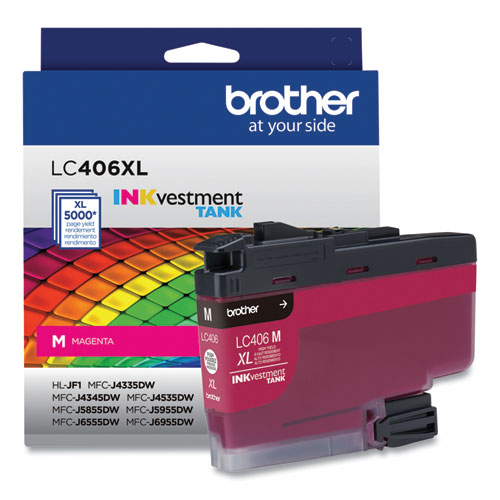 Brother INKvestment LC406XLM Original High Yield Inkjet Ink Cartridge - Single Pack - Magenta - 1 Each