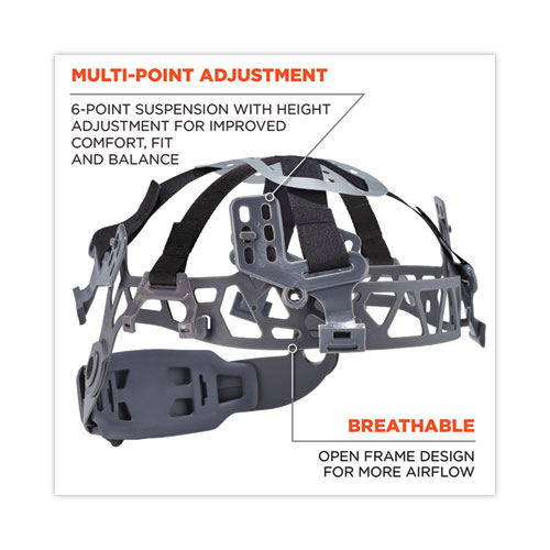 Skullerz 8975V Class C Safety Helmet with 8991 Visor Kit, Smoke Lens, 6-Point Ratchet Suspension, White