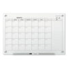 Infinity Magnetic Glass Calendar Board, Monthly Planning/Scheduling, 36" x 24", White Surface
