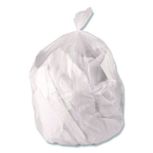 Linear Low-Density Can Liners, 33 gal, 0.65 mil, 33 x 39, Clear, Roll, 250/Carton