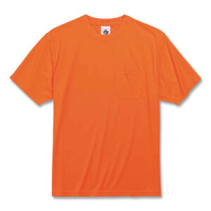 GloWear 8089 Non-Certified Hi-Vis T-Shirt, Polyester, Small, Orange