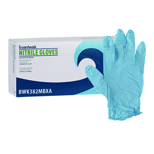 Disposable Examination Nitrile Gloves, Medium, Blue, 5 mil, 1,000/Carton