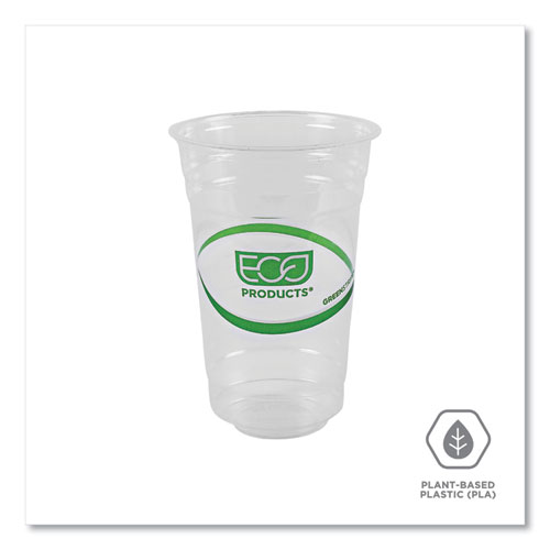 GreenStripe Renewable and Compostable Cold Cups, 20 oz, Plastic, Clear, 50/Pack, 20 Packs/Carton