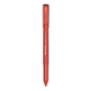 Write Bros. Ballpoint Pen, Stick, Fine 0.8 mm, Red Ink, Red Barrel, Dozen