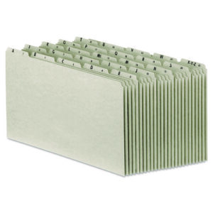 Top Tab A-Z File Guides, 1/5-Cut Top Tab, A to Z, 8.5 x 14, Gray, 25/Set