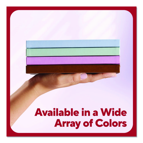 Flexible-Cover Business Journal, Elastic Closure, 1-Subject, Narrow Rule, Mauve Cover, (128) 8 x 5.5 Sheets