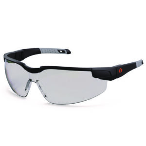 Skullerz DELLENGER Anti-Fog Safety Glasses with Adjustable Temples,Black Nylon Impact Frame,Indoor/Outdoor Polycarbonate Lens