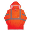 GloWear 8366 Class 3 Lightweight Hi-Vis Rain Jacket, Polyester, 4X-Large, Orange