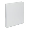 Deluxe Round Ring View Binder, 3 Rings, 1" Capacity, 11 x 8.5, White