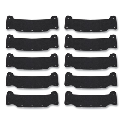 Skullerz 8990 Lightweight Hard Hat Sweatband Replacement, Polyester, Black, 10/Pack