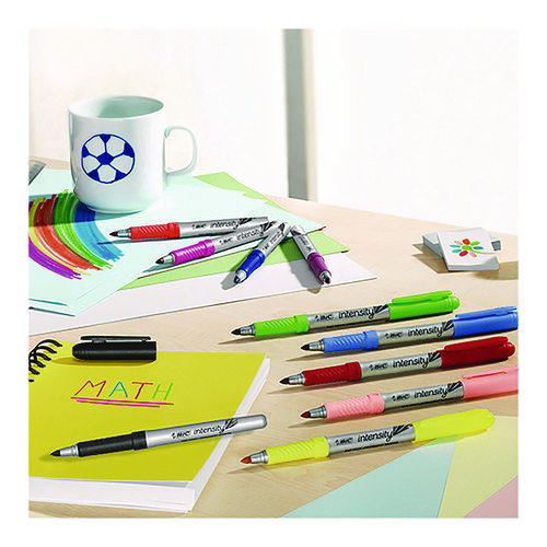 Intensity Fine Tip Permanent Marker, Fine Bullet Tip, Assorted Colors, Dozen