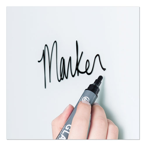 Cubicle Glass Dry Erase Board, 20" x 16", White Surface