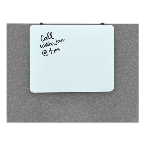 Cubicle Glass Dry Erase Board, 20" x 16", White Surface
