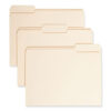 Manila File Folders, 1/3-Cut Tabs: Assorted, Letter Size, 0.75" Expansion, Manila, 24/Pack