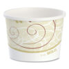 Double Poly Paper Food Containers, 12 oz, 3.6" Diameter x 3.3" h, Symphony Design, 25/Pack, 20 Packs/Carton