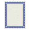Parchment Certificates, Academic, 8.5 x 11, Ivory with Blue/Silver Foil Border, 15/Pack