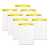 Vertical-Orientation Self-Stick Easel Pads, Unruled, 25 x 30, White, 30 Sheets, 8/Pack