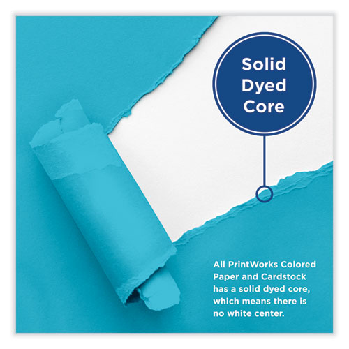 Color Cardstock, 65 lb Cover Weight, 8.5 x 11, Blue, 250/Ream