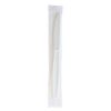 Heavyweight Wrapped Polystyrene Cutlery, Knife, Plastic, White, 1,000/Carton