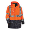 GloWear 8388 Class 3/2 Hi-Vis Thermal Jacket Kit, 2X-Large, Orange
