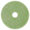 Low-Speed TopLine Autoscrubber Floor Pads 5000, 17" Diameter, Green/Amber, 5/Carton