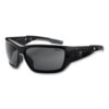 Skullerz BALDR Safety Glasses, Black Nylon Impact Frame, Anti-Fog Smoke Polycarbonate Lens