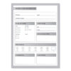 Patient Room Magnetic Whiteboard, Hospital Patient Chart, 24" x 36", White/Gray Surface, Satin Aluminum Frame