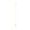 Spring Grip Metal Head Mop Handle for Most Mop Heads, Wood, 60", Natural