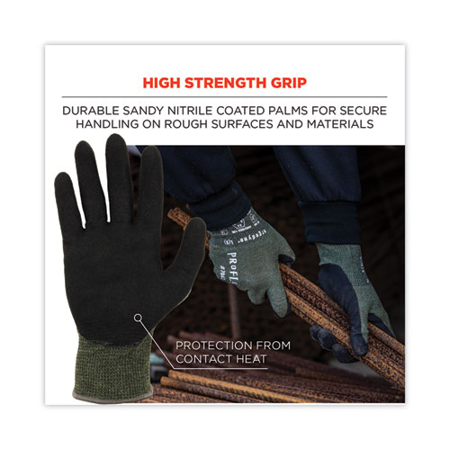 ProFlex 7042 ANSI A4 Nitrile-Coated CR Gloves, Green, 2X-Large, Pair
