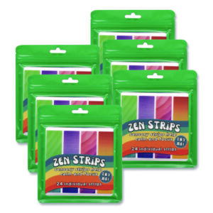 Zen Strips, Bumpy Gradient Classpack, Assorted Colors, 24/Set, 6 Sets/Carton