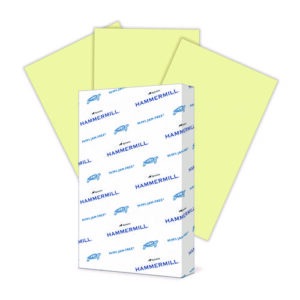 Colors Print Paper, 20 lb Bond Weight, 8.5 x 14, Canary, 500/Ream