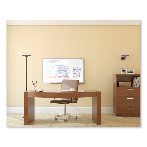 Non-Magnetic Whiteboard with Aluminum Frame, 48.63" x 48.47", White Surface, Satin Aluminum Frame