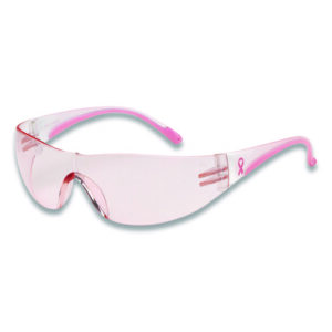 Eva Optical Safety Glasses, Scratch-Resistant, Pink Lens, Pink/Clear Frame