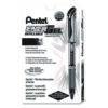EnerGel Deluxe Gel Pen, Stick, Medium 0.7 mm, Black Ink, Silver/Black Barrel, Dozen