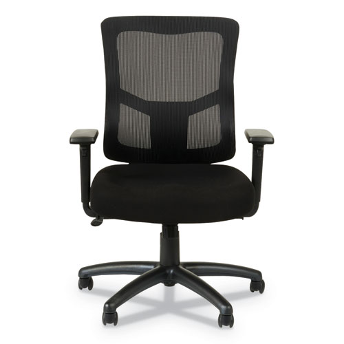 Alera Elusion II Series Mesh Mid-Back Swivel/Tilt Chair, Adjustable Arms, Supports 275lb, 17.51" to 21.06" Seat Height, Black