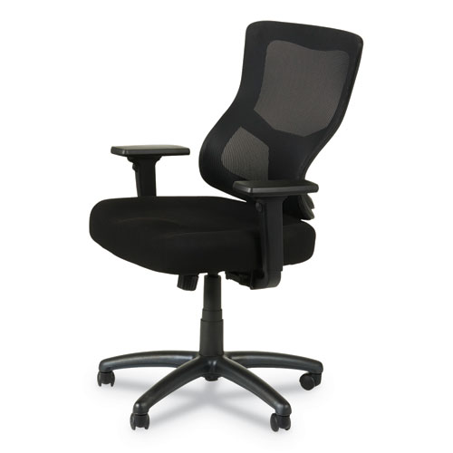 Alera Elusion II Series Mesh Mid-Back Swivel/Tilt Chair, Adjustable Arms, Supports 275lb, 17.51" to 21.06" Seat Height, Black