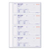 Receipt Book, Two-Part Carbonless, 7 x 2.75, 4 Forms/Sheet, 400 Forms Total