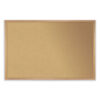 Aluminum-Frame Natural Corkboard, 36" x 24", Tan Surface, Satin Aluminum Frame