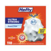 Ultra Strong Tall Kitchen Trash Bags, Drawstring, 13 gal, 23.75" x 24.88", White, 110 Bags/Box, 3 Boxes/Carton