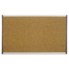 ARC Frame Cubicle Board, Cork Bulletin, 24" x 14", Tan Surface, Satin Aluminum Frame